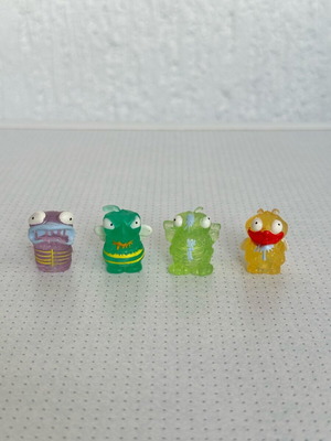 Rare Trash Pack translucent mini lot with 4 gross mutant figures like new