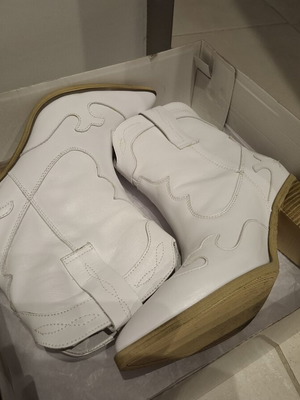 Migato western cowboy boots white size 38 new