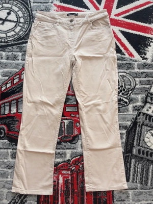 Monoprix Femme Women's Jeans W32 L27 Cotton with Elastane Straight like new beige