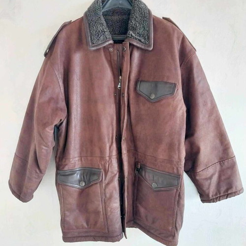 Men's leather coat Wild Cats like new, size 50, brown