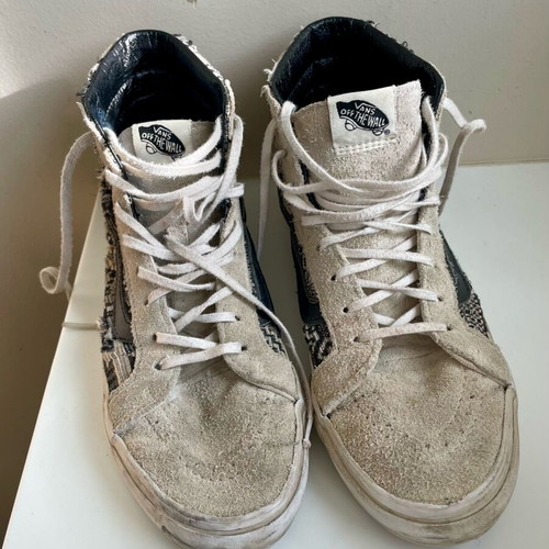 Vans unisex suede sneakers used, size 40, black and gray