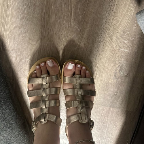 Parex gold sandals size 40 used, anatomical and very comfortable
