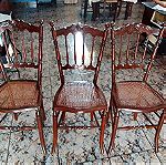  3 καρέκλες αντίκα από ανακατασκευή, σε άριστη κατάσταση.