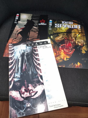 Spawn King Spawn comics issues 8 and 13, Death and Rebirth 5