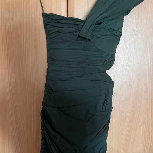 zara green one shoulder dress Zara Green Dress Limited Edition One Shoulder NWT