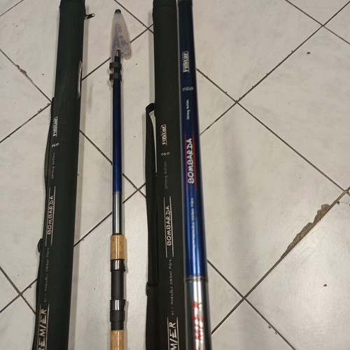 Fishing rods Premier Filstar Bombarda strong weight 4.50m new with case set of 2