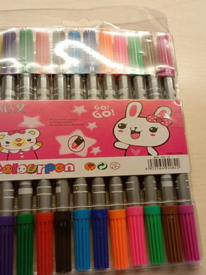 Markers new with thick and thin tip