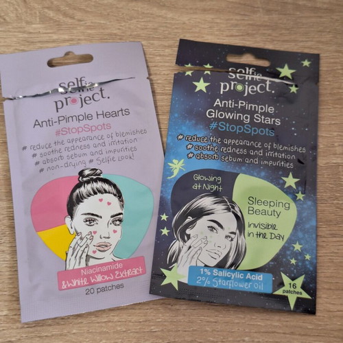 Anti-Pimple Patches Set new, 18 Hearts and 12 Glowing Stars by Selfie Project