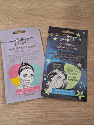 Anti-Pimple Patches Set new, 18 Hearts and 12 Glowing Stars by Selfie Project