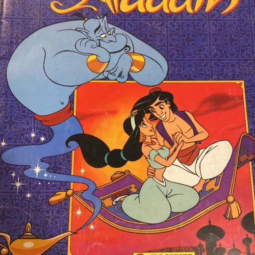 Disney Aladdin Panini album used with 213/230 completeness