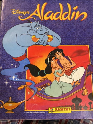 Disney Aladdin Panini album used with 213/230 completeness
