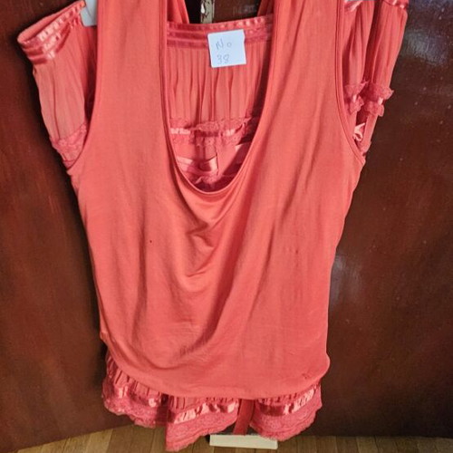 Skirt and blouse set used, red, Rena Lange brand, size M 38 10