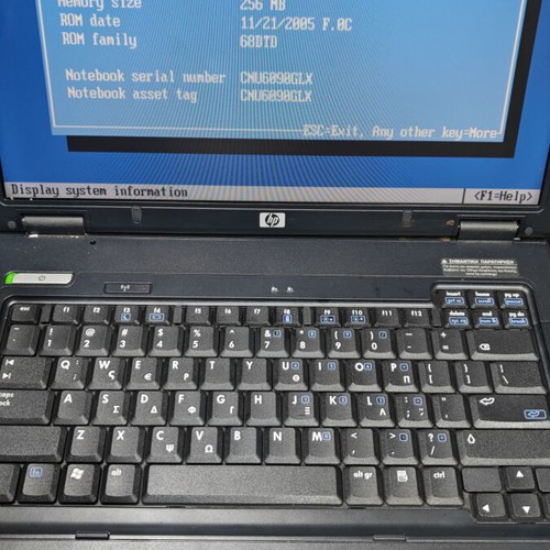 HP Compaq nx6110 laptop used, retro projects, spare parts