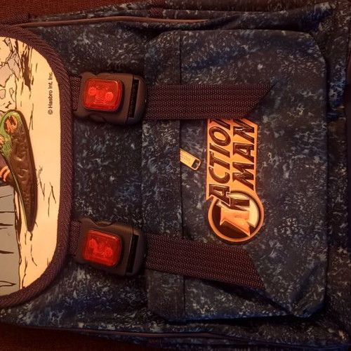 Paxos Action Man backpack, blue, new with tags