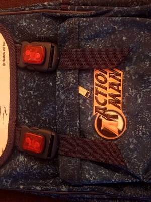 Paxos Action Man backpack, blue, new with tags
