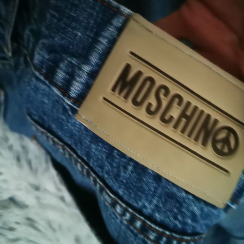 Moschino jean low-rise wide boyfriend fit like new, blue