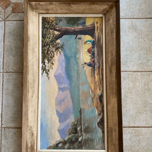 Saltas 1965 oil painting used on plywood