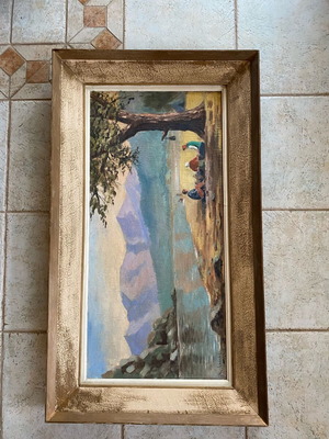 Saltas 1965 oil painting used on plywood
