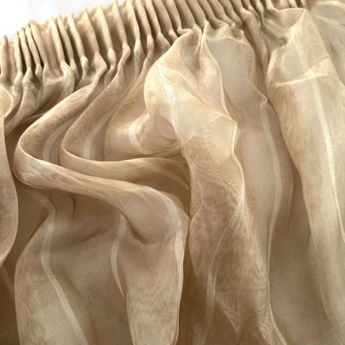 Curtains set of 3 gold beige, like new, large size 2.73x3m