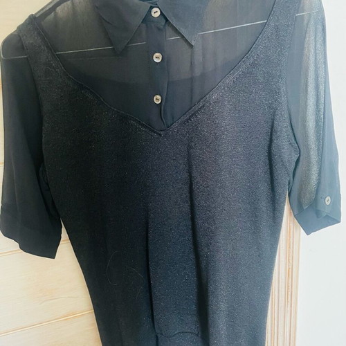Dolce & Gabbana black transparent blouse size M like new