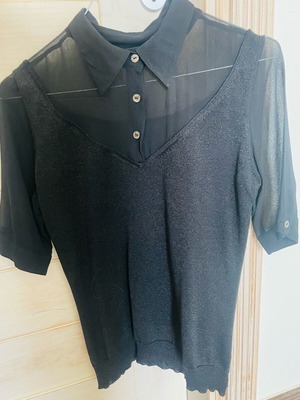 Dolce & Gabbana black transparent blouse size M like new