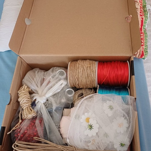 Craft and Sewing Supplies new, assorted lot in large box