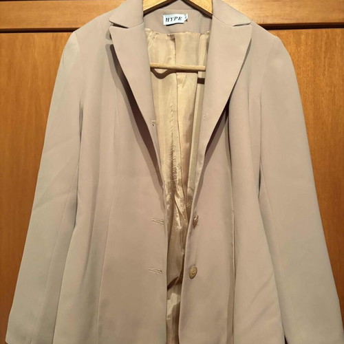 Hype skirt and jacket set beige like new