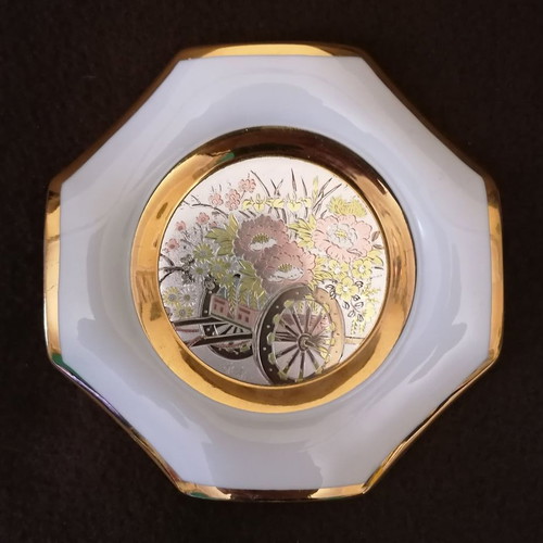 Decorative plate "The Art of Chokin" with 24K Gold & Silver (Made in Japan)