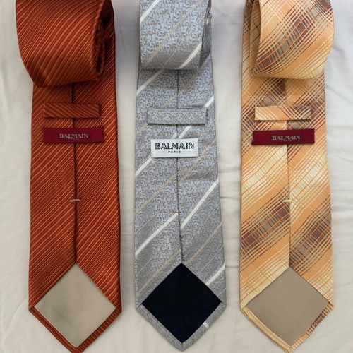 Balmain ties like new, pack of 3 multicolored
