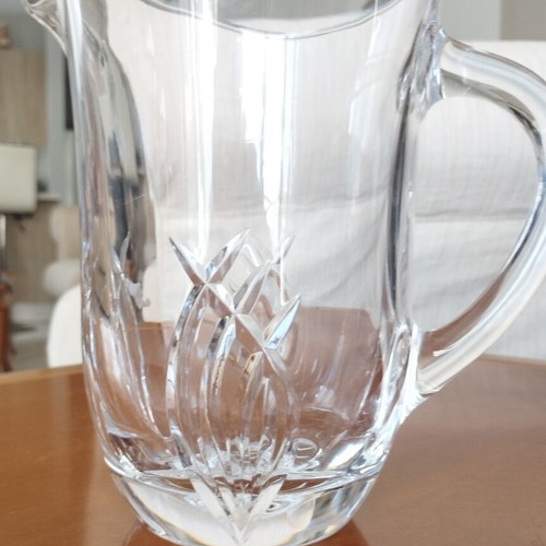 Vintage Arcoroc France Canterbury Crocus glass pitcher like new