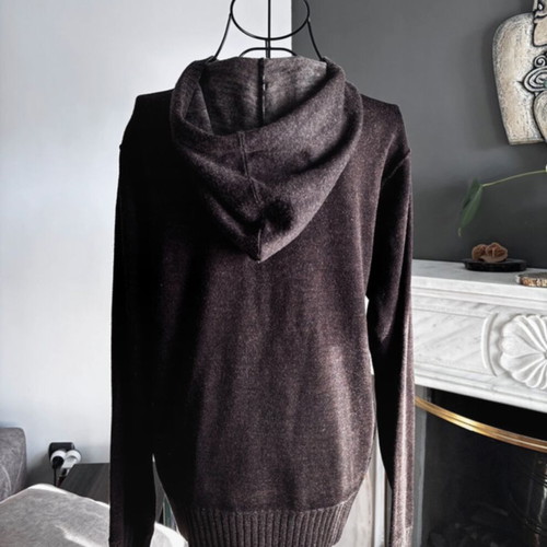 Guess wool women's zip-up jacket Large like new brown