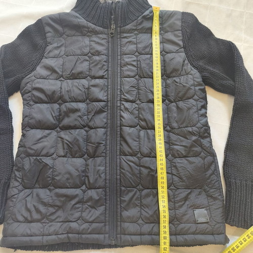 Tom Tailor men's jacket-sweater large slim with knit sleeves and quilted lining