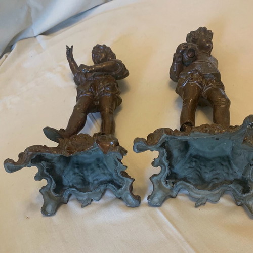 Antique figurine pair used, height 32 cm