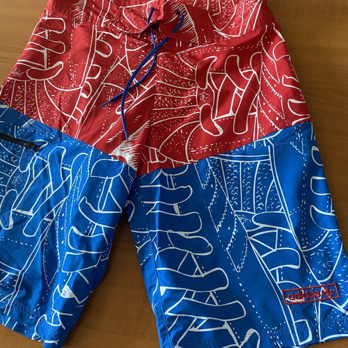 Adidas men's swim shorts XS used, multicolor