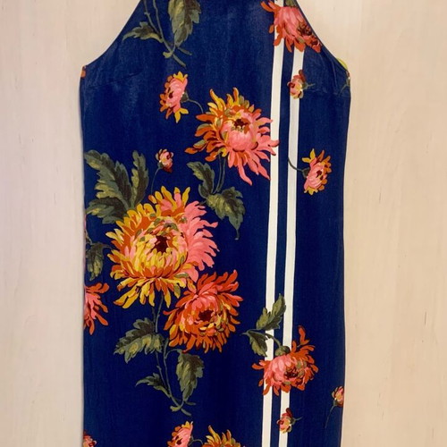 navy blue satin dress zara Blue A-Line Spaghetti Straps Floral Jacquard Satin Long Prom Dresses with  Keyhole