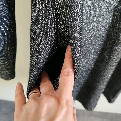 Dress new gray lame with thin fleece lining size M