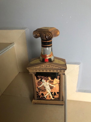 Greek brandy liqueur used in collectible bottle