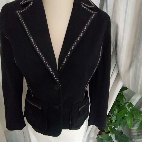 Christinaeffe black cotton jacket new, Italian size 44
