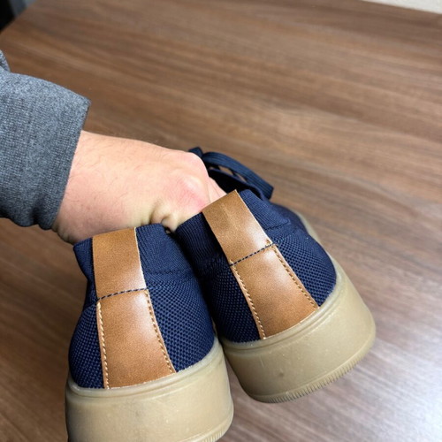 Blue Cox men's sneakers navy with beige sole, new, size 42
