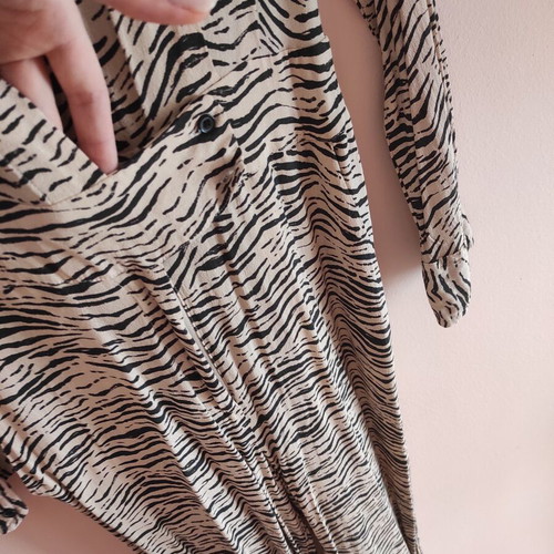 Mango jumpsuit like new, viscose zebra print, sizes XS-S