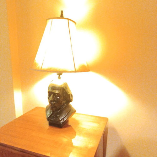 William Shakespeare handmade lamp made to order