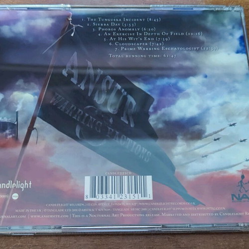 Ansur Warring Factions CD excellent condition, extreme progressive metal