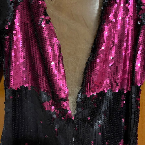 Dress with sequins like new, open back, size small