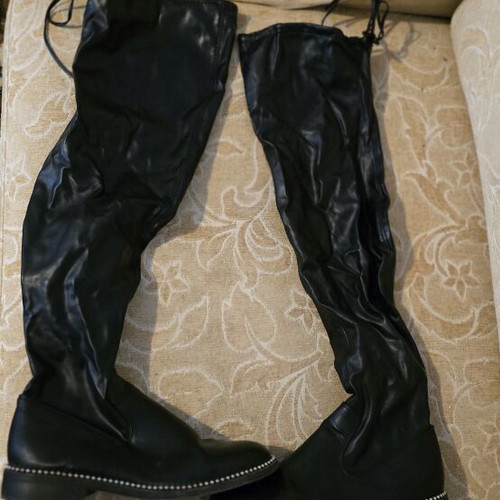 Over-the-knee stretch boots black size 39 used