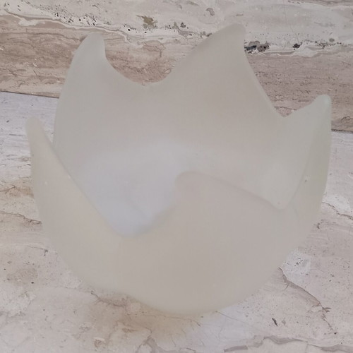 Frosted glass bowl like new for tea light or sweets