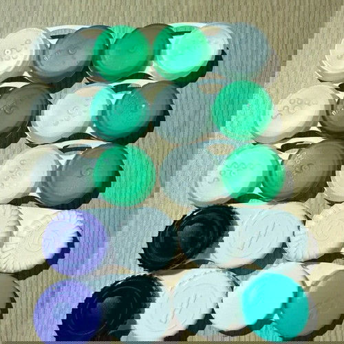 Θήκες φακών επαφής νέες, λευκές