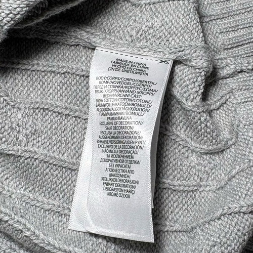 Polo Ralph Lauren Cable Knit Sweater new, gray, size L