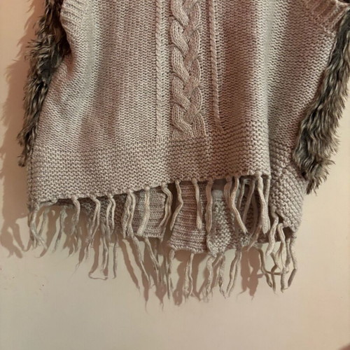 Fur jacket like new, vintage, size XL, beige and brown