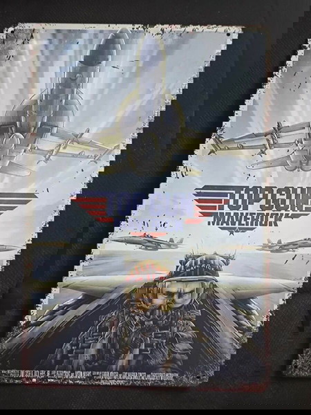 Μεταλλικη Ανοξειδωτη Πινακιδα Top Gun Maverick