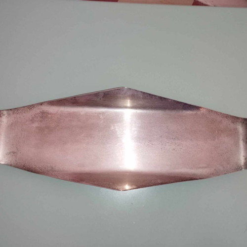 Vintage silver-plated gondola-shaped tray used